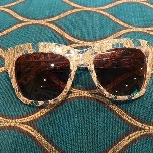 Dolce & Gabbana Gold Lace Sunglasses